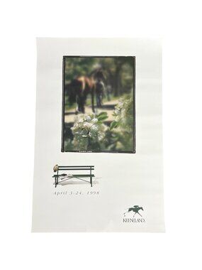 Vtg 1998 Keeneland Spring Meet Horse Racing Poster Lexington KY 16 x 24 Original